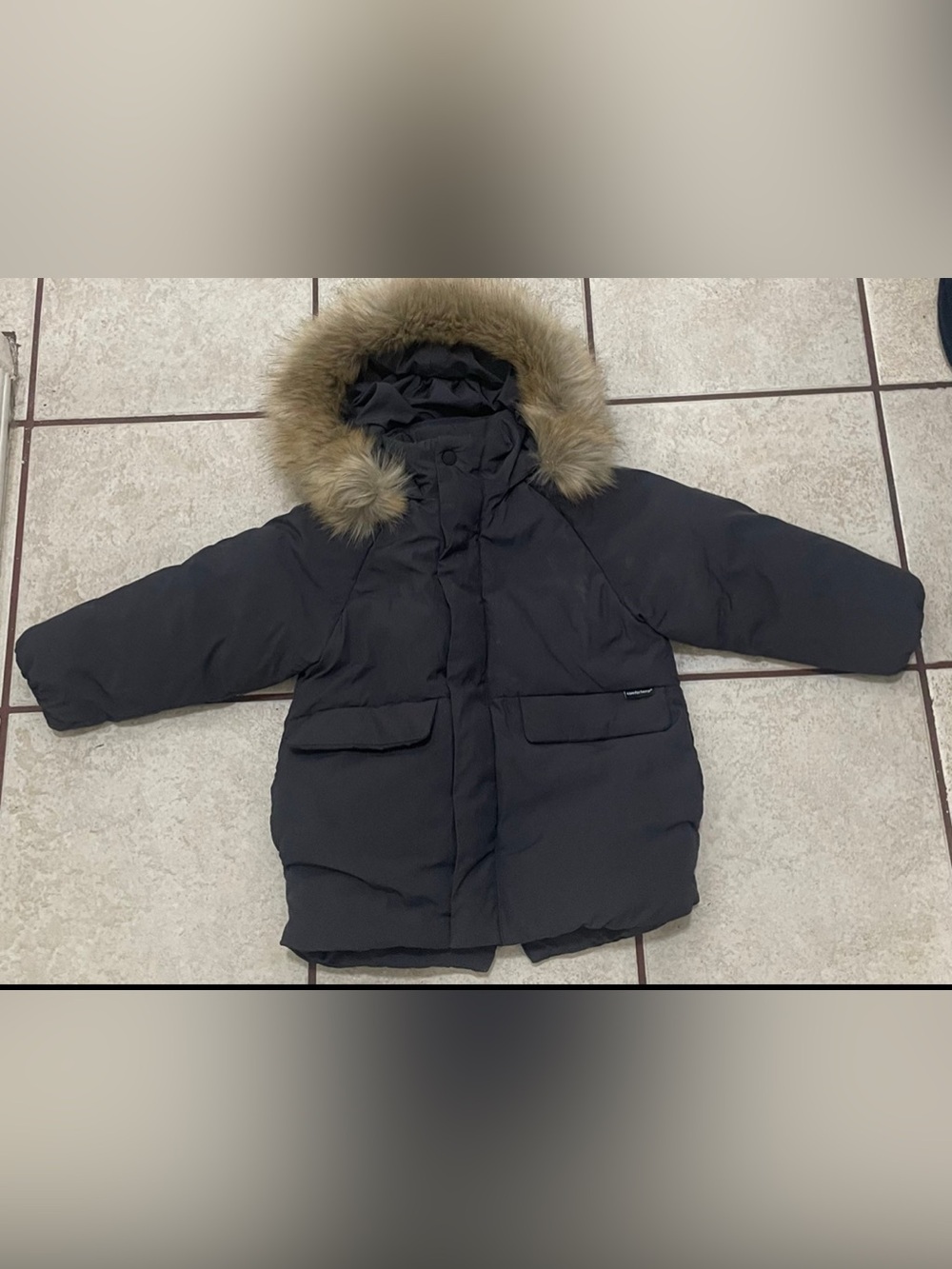 ZARA Kids Black feather down winter jacket